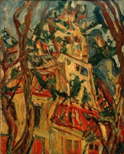 Ch. Soutine, De Kerktoren van Saint-Piere in Céret